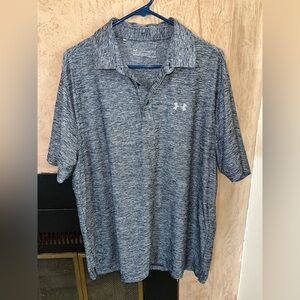 Under Armour HeatGear Polo Shirt Men’s Large – Heather Blue/Gray